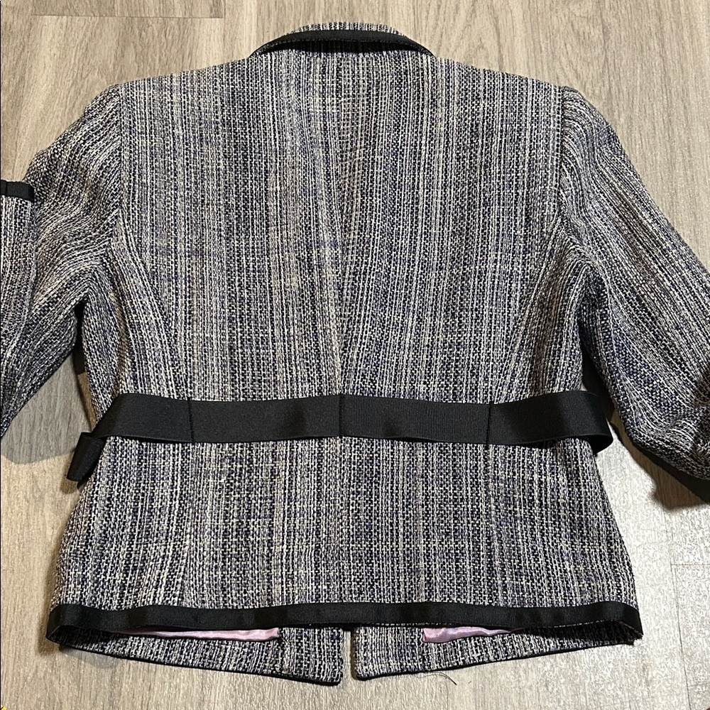 Symmetry Black and Purple Textured Blazer - Picture 10 of 11